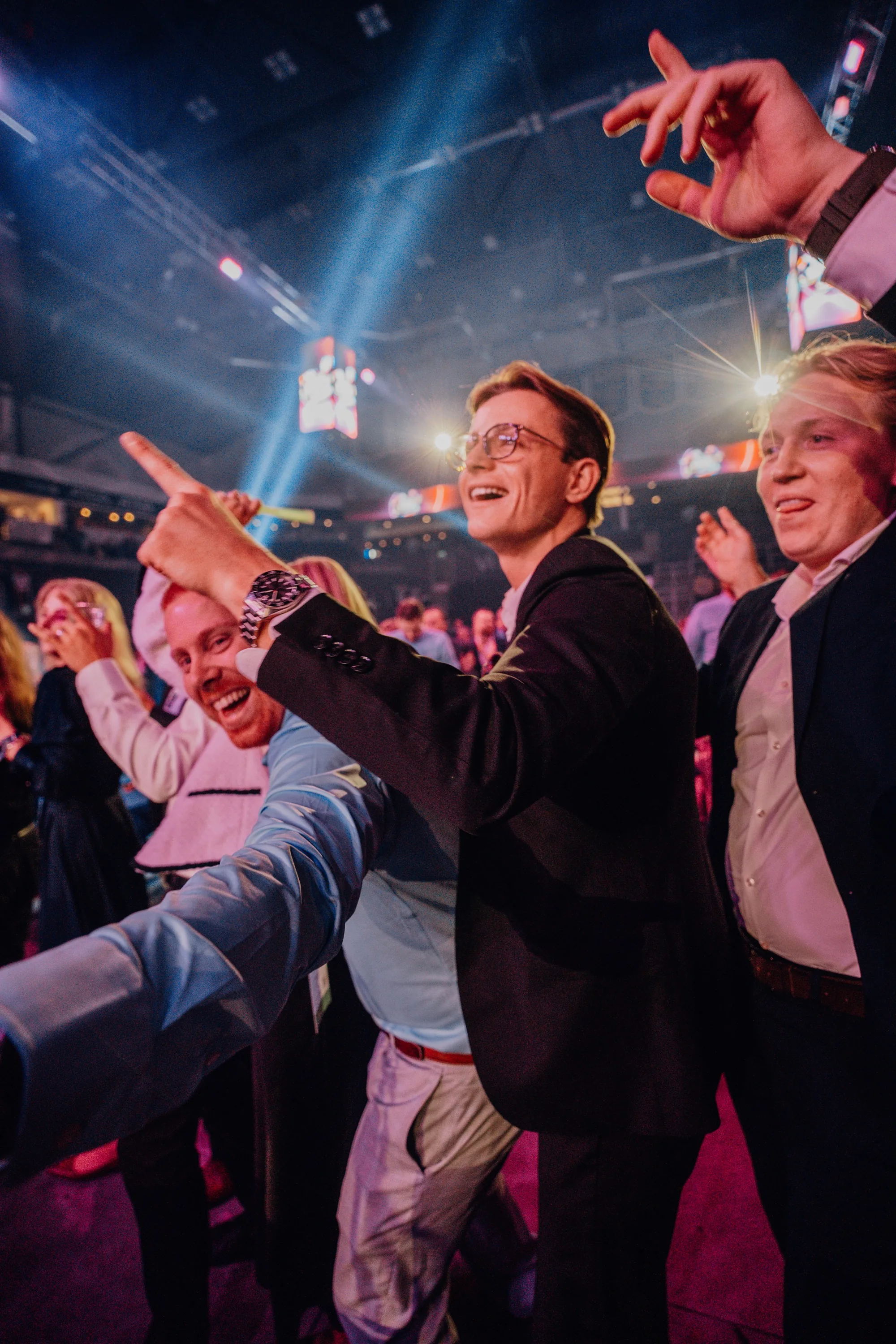 Guest cheering with arms raised at the OTD Energyshow 2025