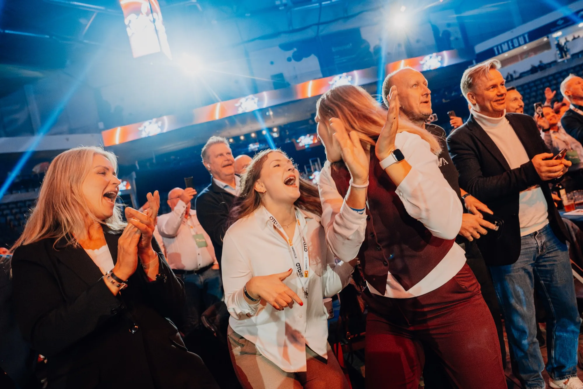 Crowd cheering during the OTD Energyshow at DNB Arena, October 2025